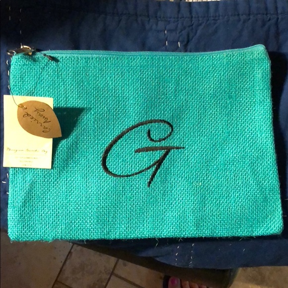 Large Monogrammed Tote Letter G with small bag - Picture 3 of 3